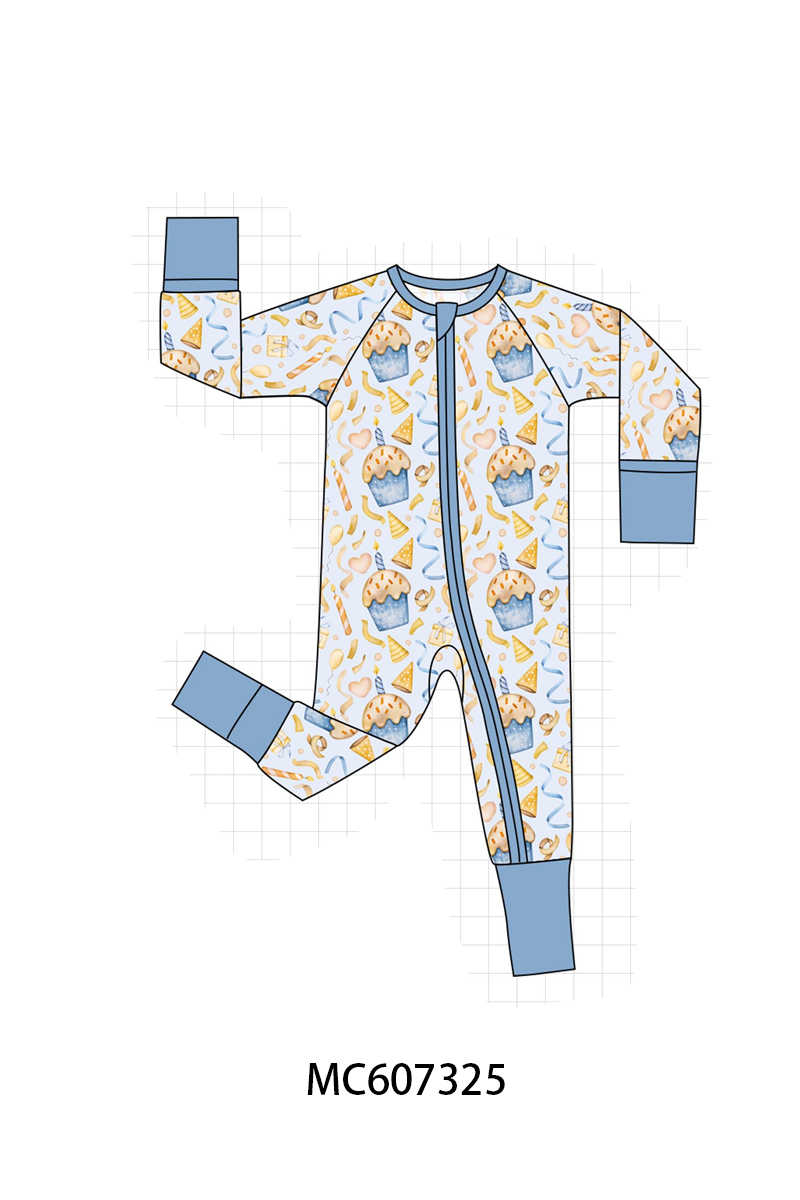 PO99 Blue cake print bamboo collection