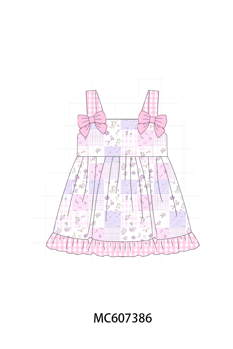 PO99 Lavender floral print ruffle collection