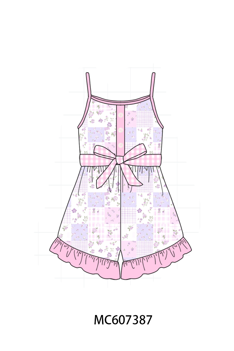 PO99 Lavender floral print ruffle collection
