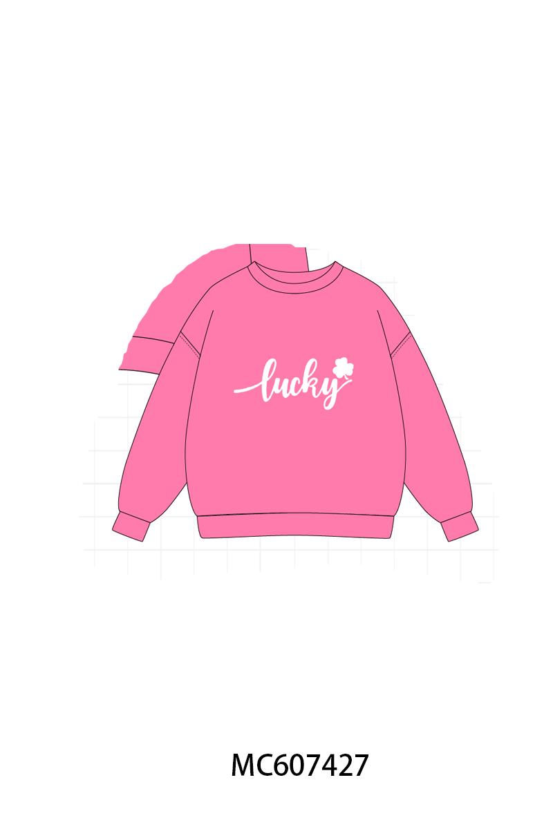 PO99 Clover lucky embroidery sweatshirt