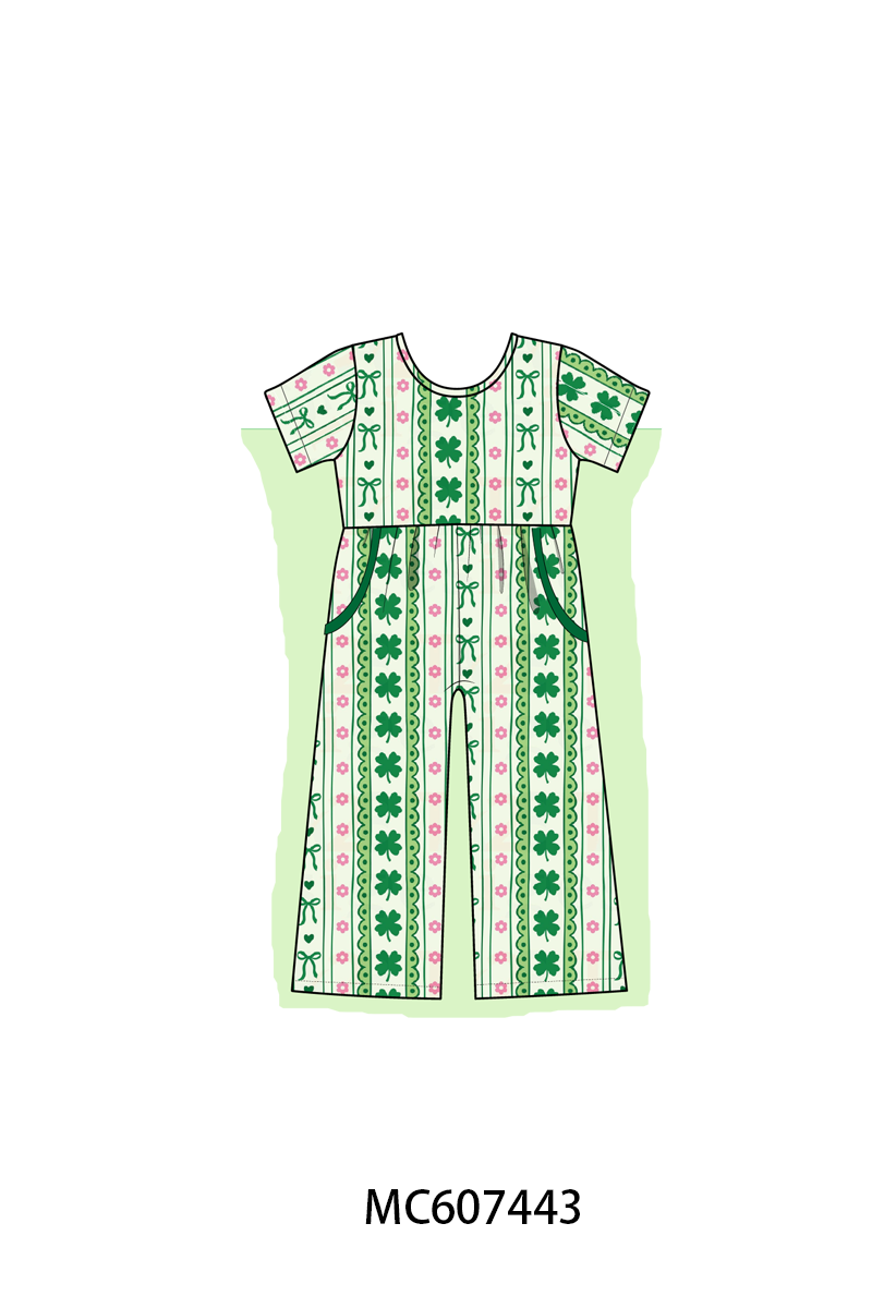 PO99 Green St. Patrick's Day clover bamboo collection