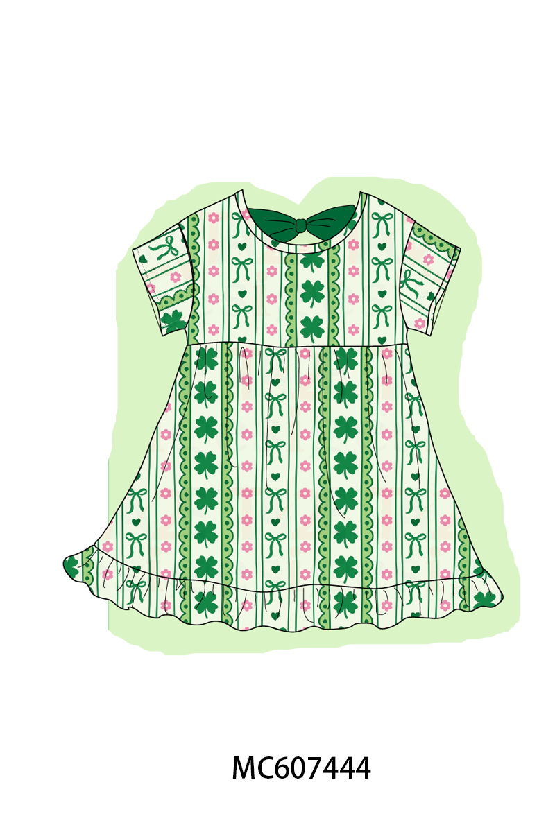 PO99 Green St. Patrick's Day clover bamboo collection