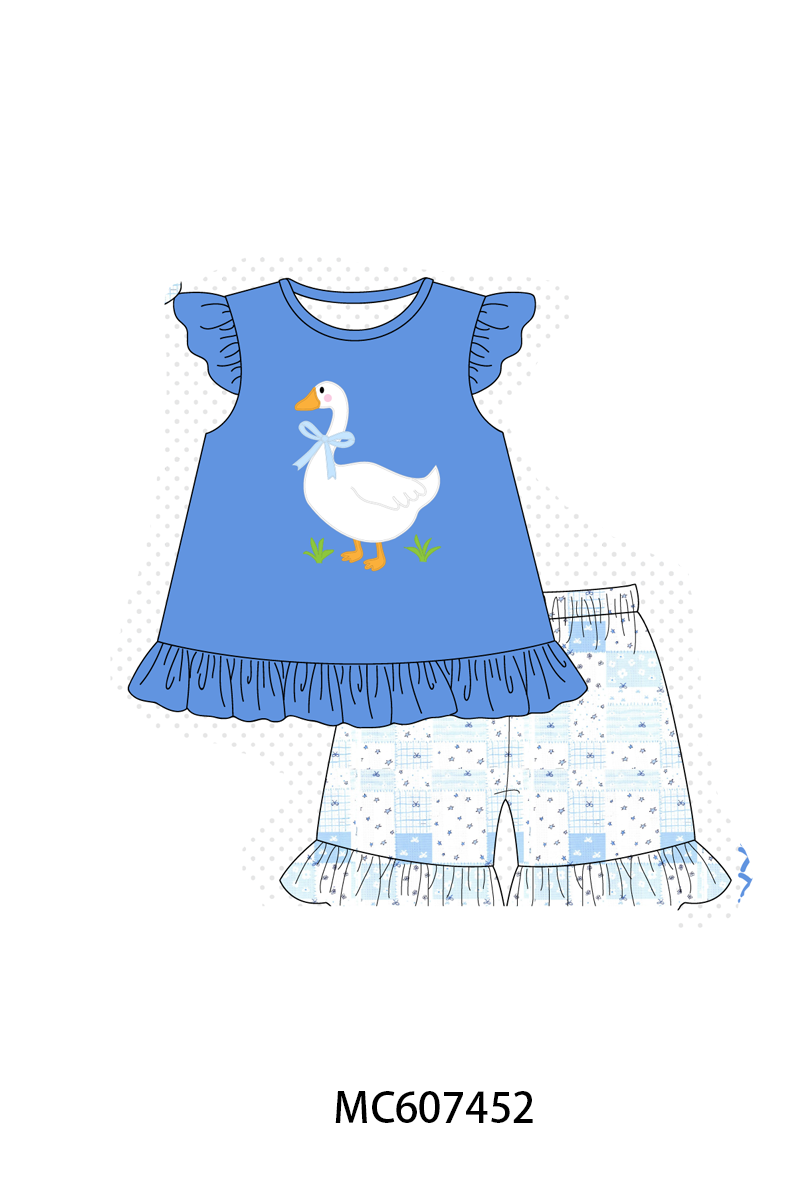 PO99 Blue goose applique patchwork collection