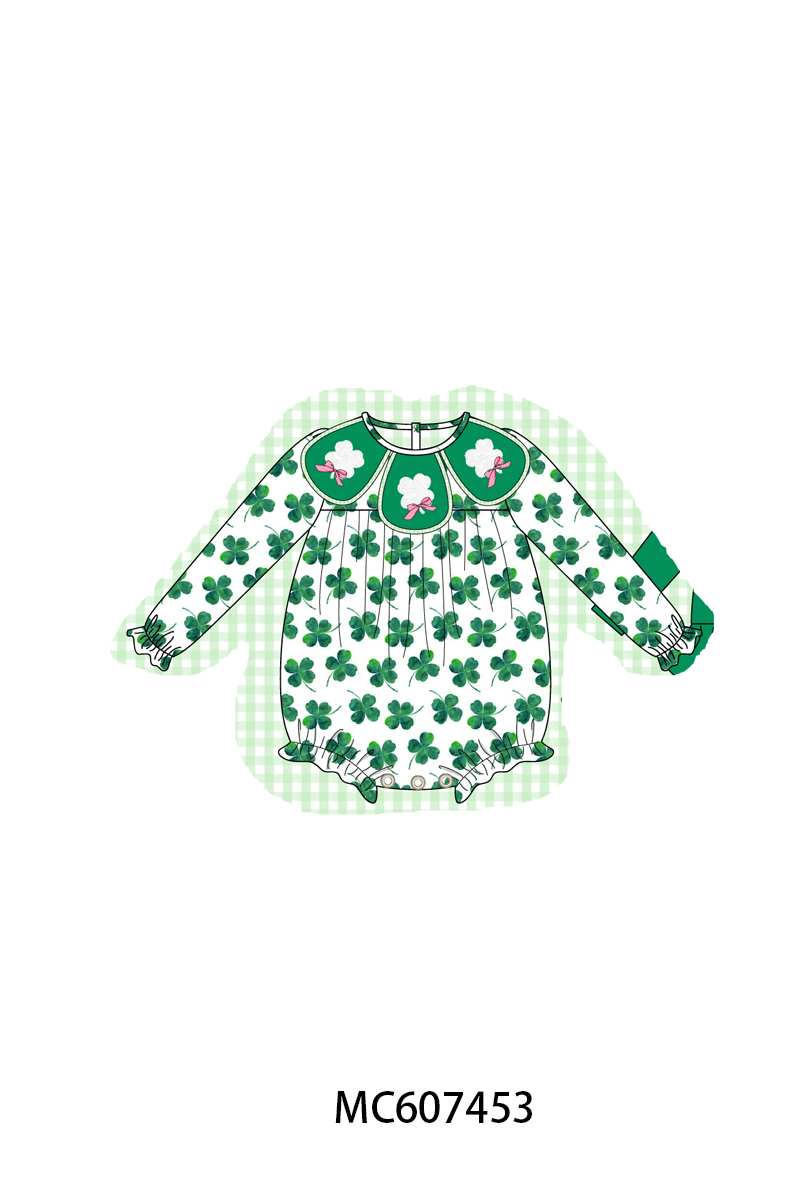 PO99 Green clover french knot collection