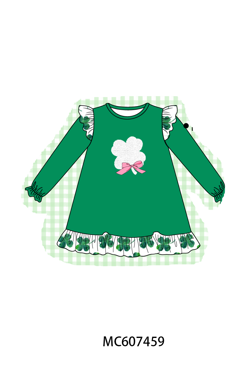 PO99 Green clover french knot collection