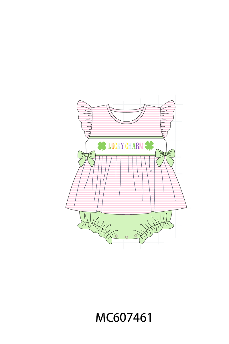 PO99 Pink&green lucky charm embroidery collection