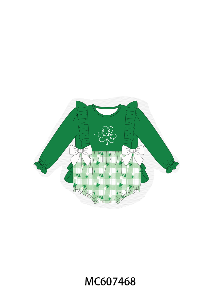 PO99 Green clover lucky embroidery collection