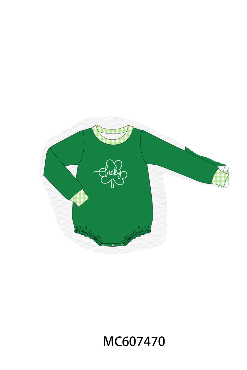 PO99 Green clover lucky embroidery collection