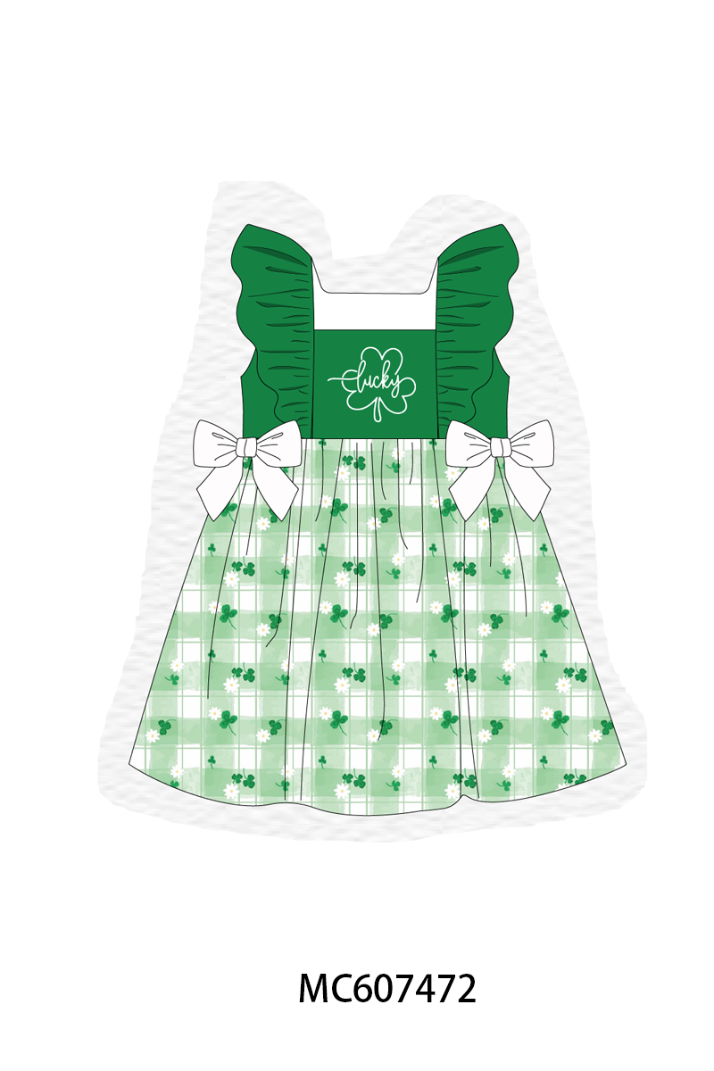 PO99 Green clover lucky embroidery collection