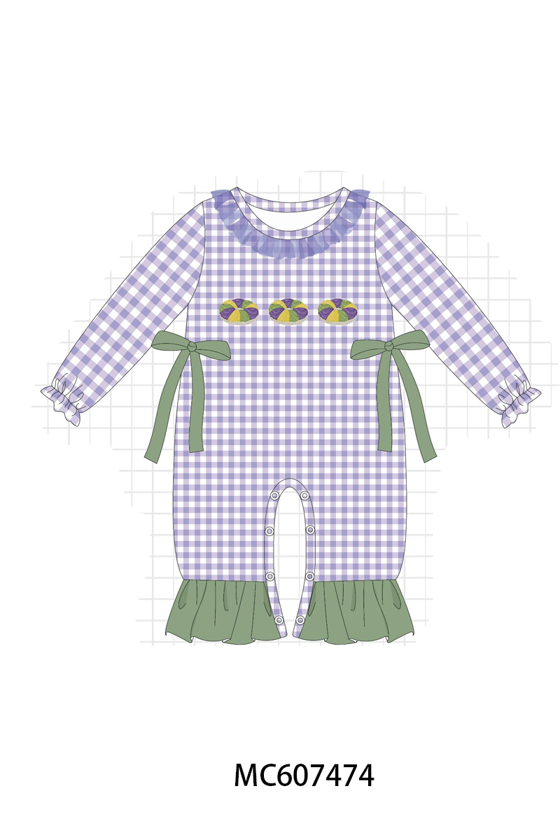 PO99 Purple The King's Bread Embroidery gingham collection