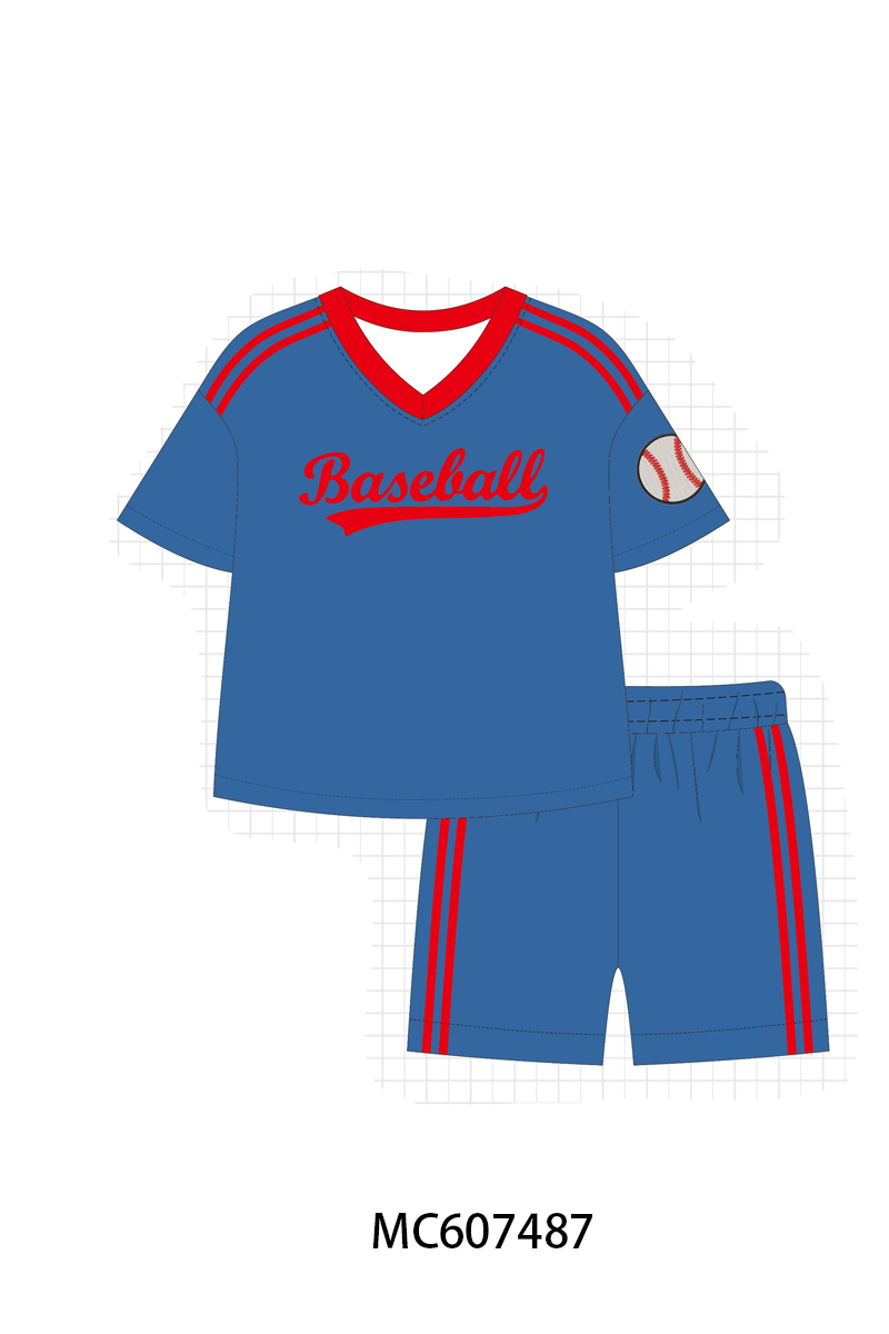 PO99 Blue baseball embroidery collection