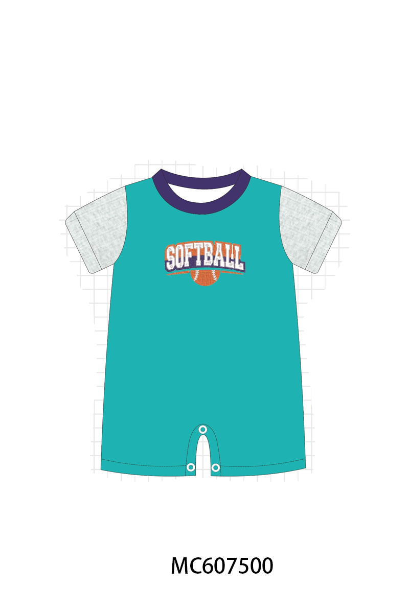 PO99 Pink baseball bow applique collection