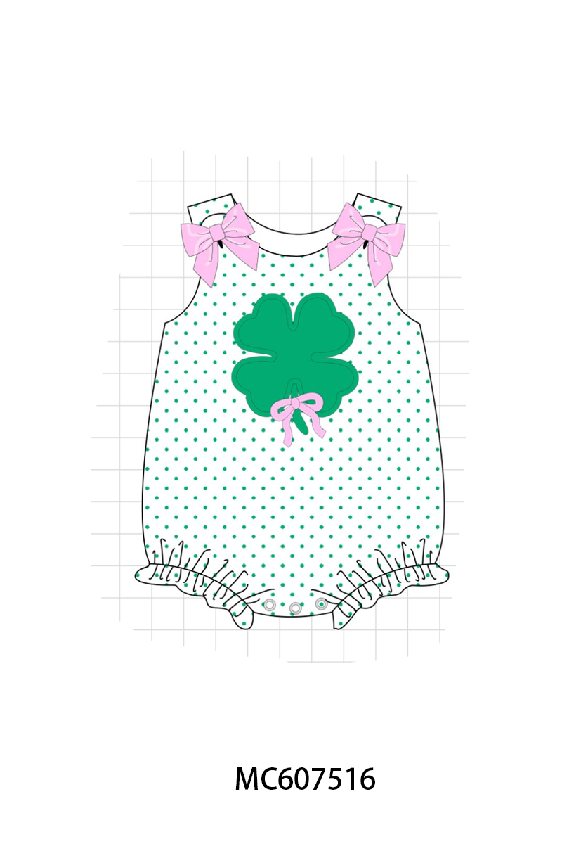 PO99 Green clover applique collection