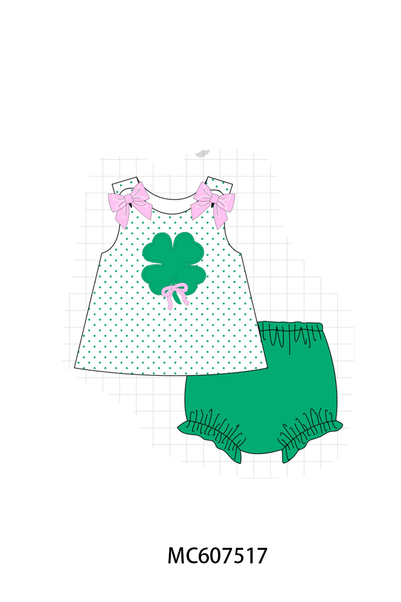 PO99 Green clover applique collection