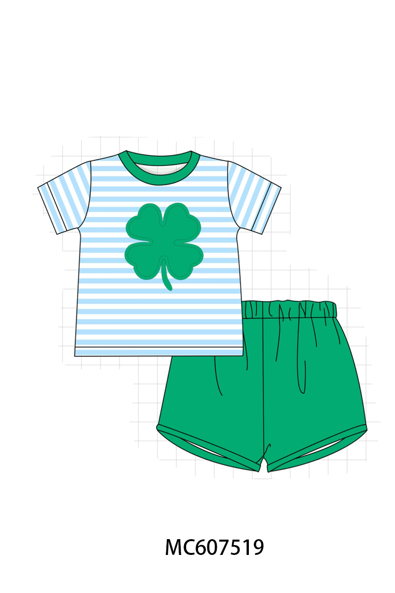 PO99 Green clover applique collection
