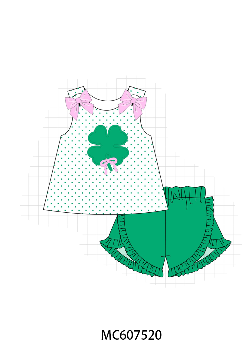 PO99 Green clover applique collection