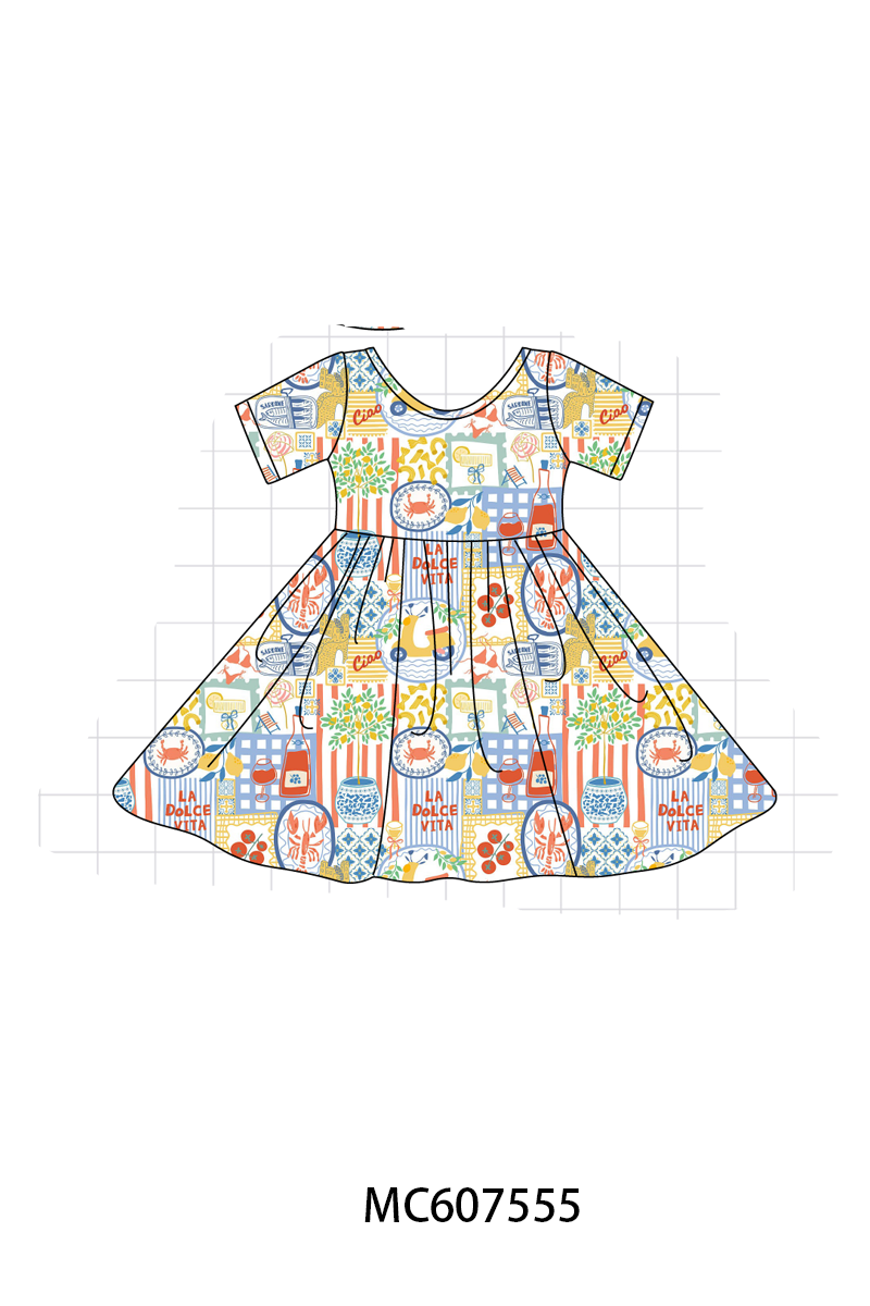 PO99 Blue crab lobster floral bamboo collection