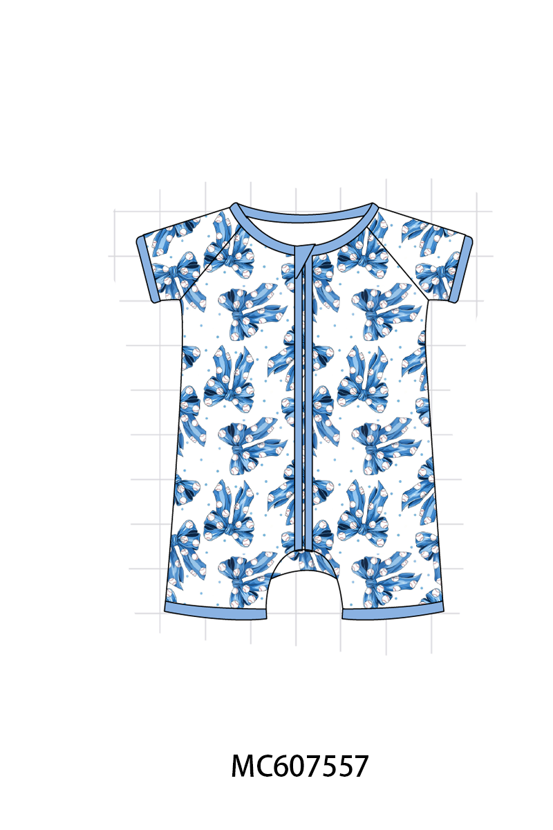 PO99 Blue bow baseball bamboo collection