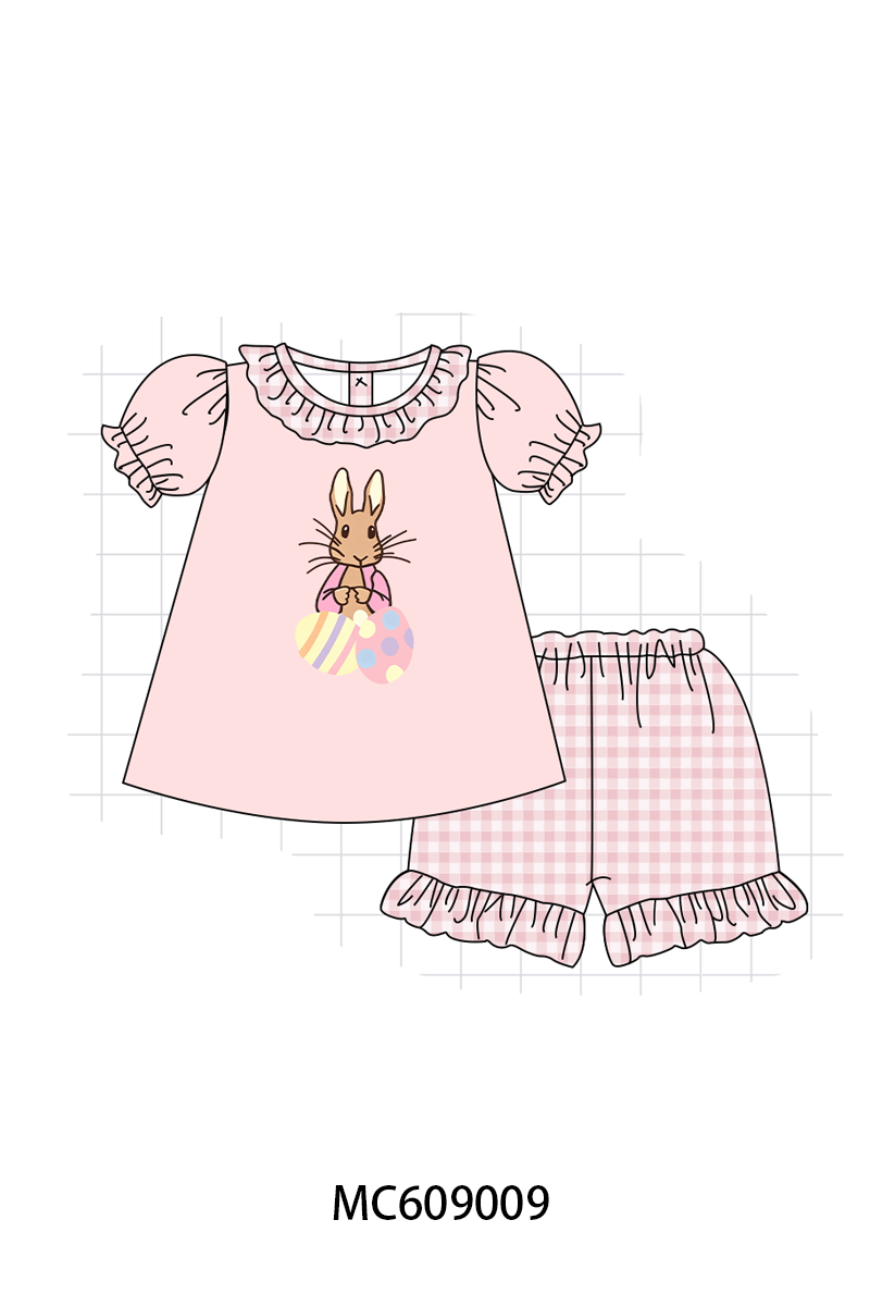 ETA MARCH 2026-po104 Pink&sage easter bunny egg embroidery collection