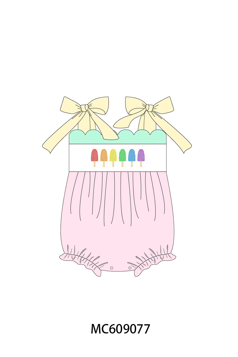ETA MARCH 2026-po104 Pink popsicle embroidery scalloped collection