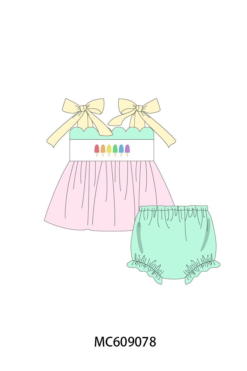 ETA MARCH 2026-po104 Pink popsicle embroidery scalloped collection