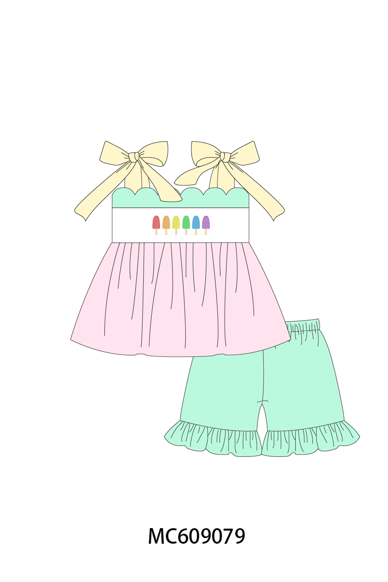 ETA MARCH 2026-po104 Pink popsicle embroidery scalloped collection