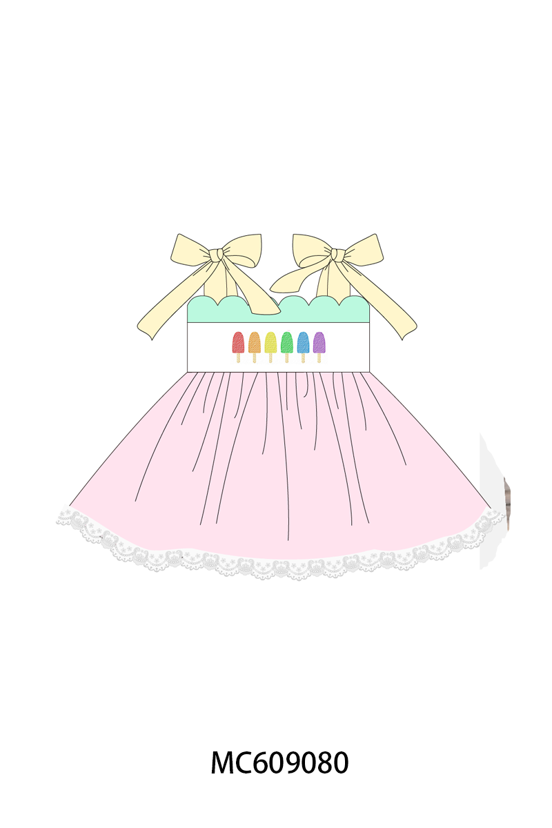 ETA MARCH 2026-po104 Pink popsicle embroidery scalloped collection