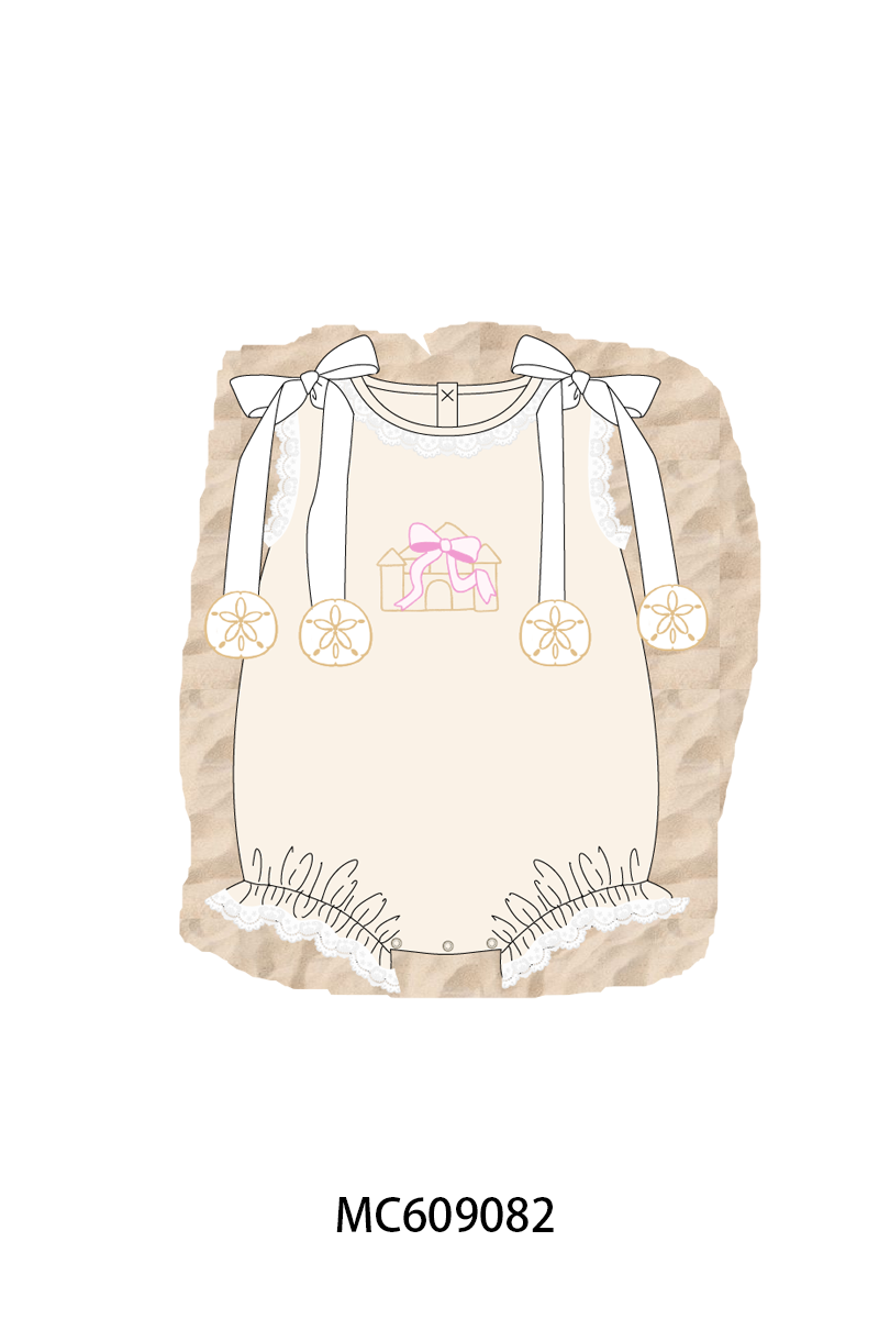 ETA MARCH 2026-po104 Beige sand castle embroidery collection