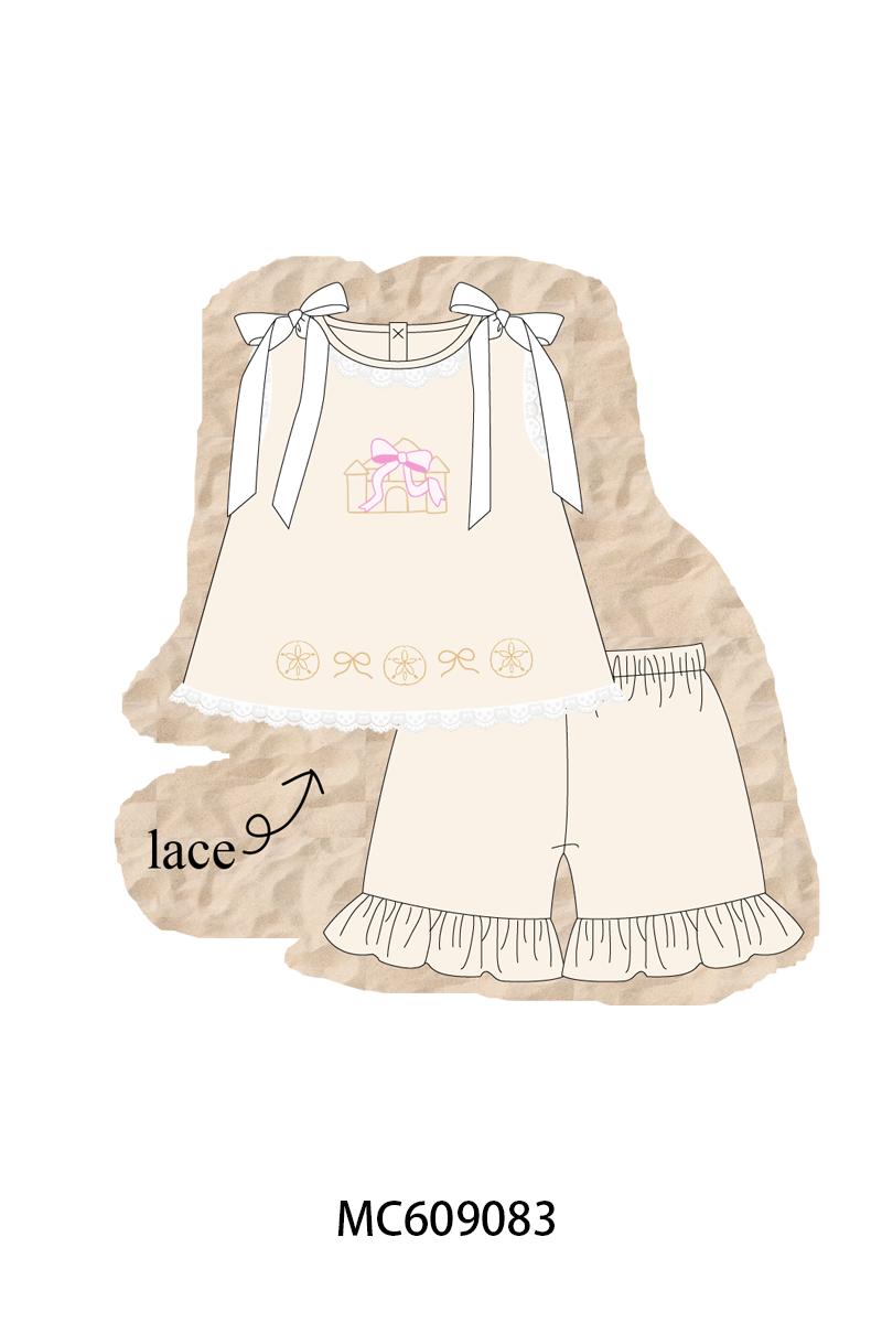ETA MARCH 2026-po104 Beige sand castle embroidery collection