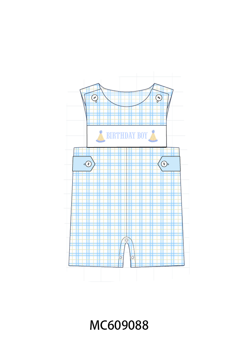 ETA MARCH 2026-po104 Pink&blue birthday girl smocked floral collection