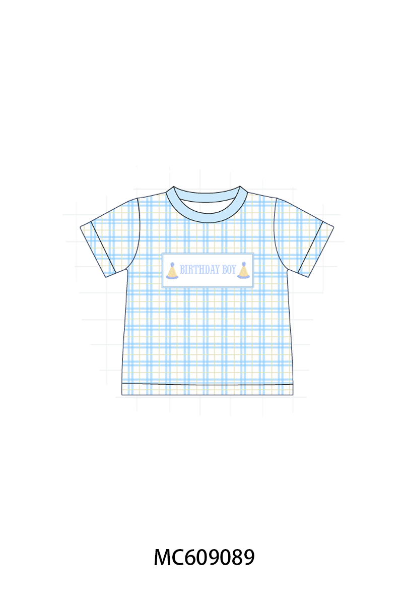 ETA MARCH 2026-po104 Pink&blue birthday girl smocked floral collection