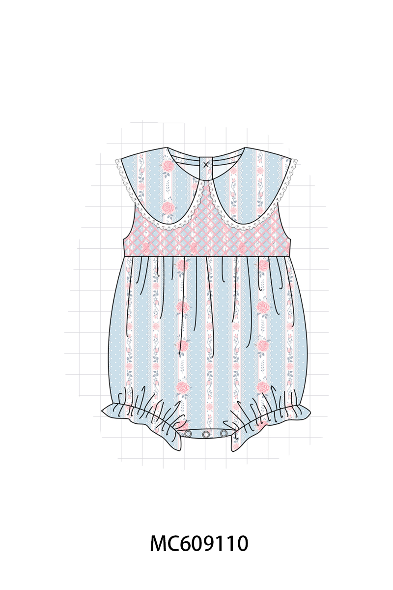 ETA MARCH 2026-po104 Pink floral smocked girl collection