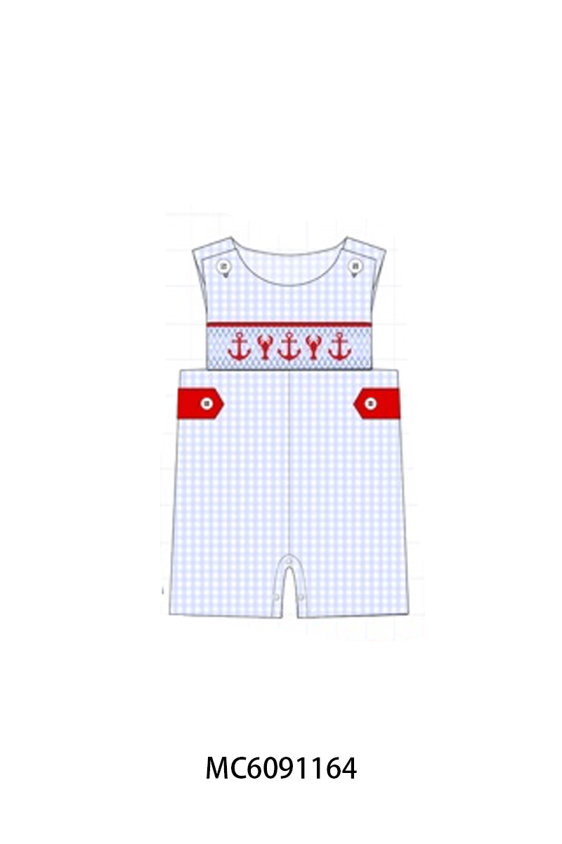 PO107 Lobster anchor smocked gingham collection  ETA MARCH