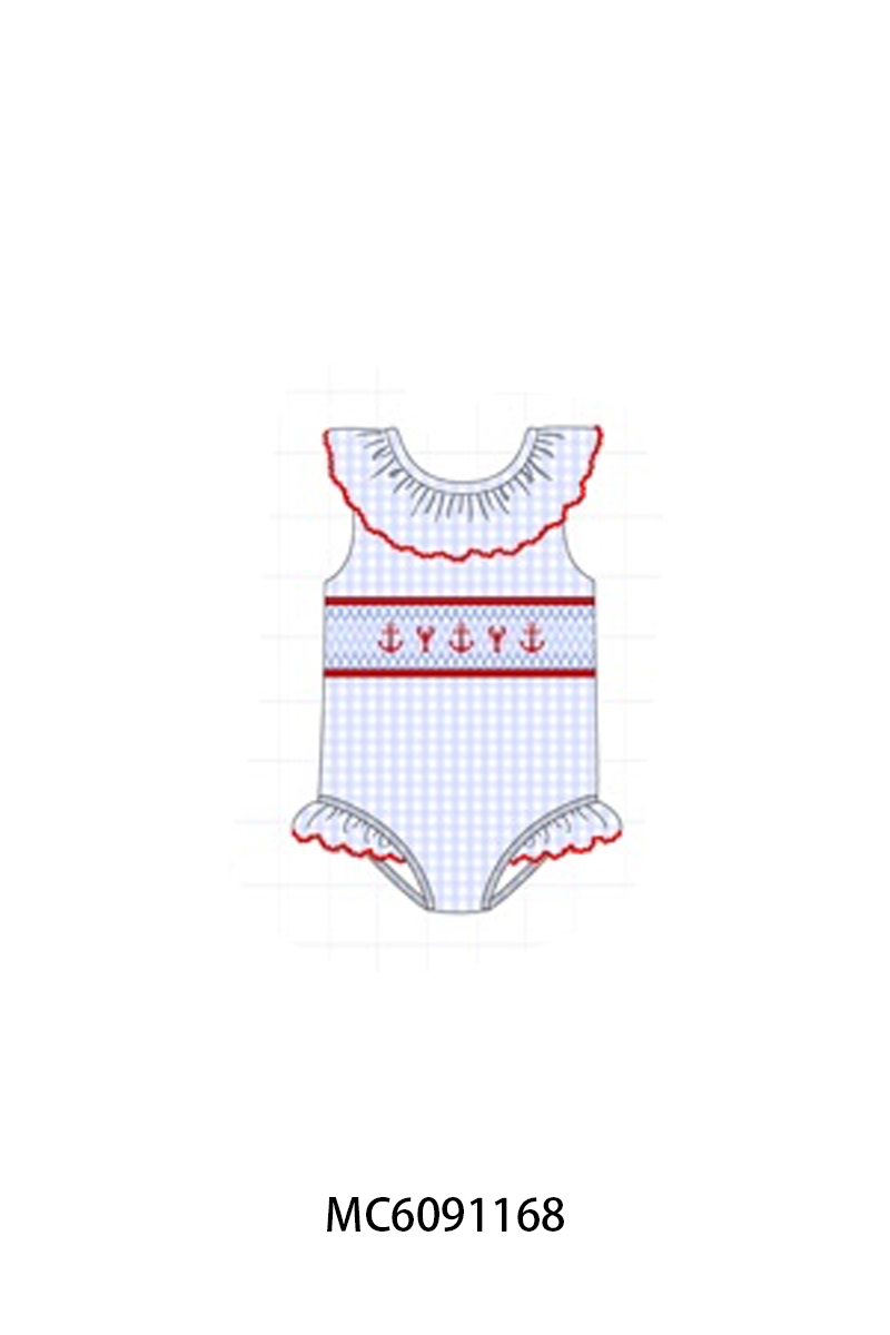 PO107 Lobster anchor smocked gingham collection  ETA MARCH