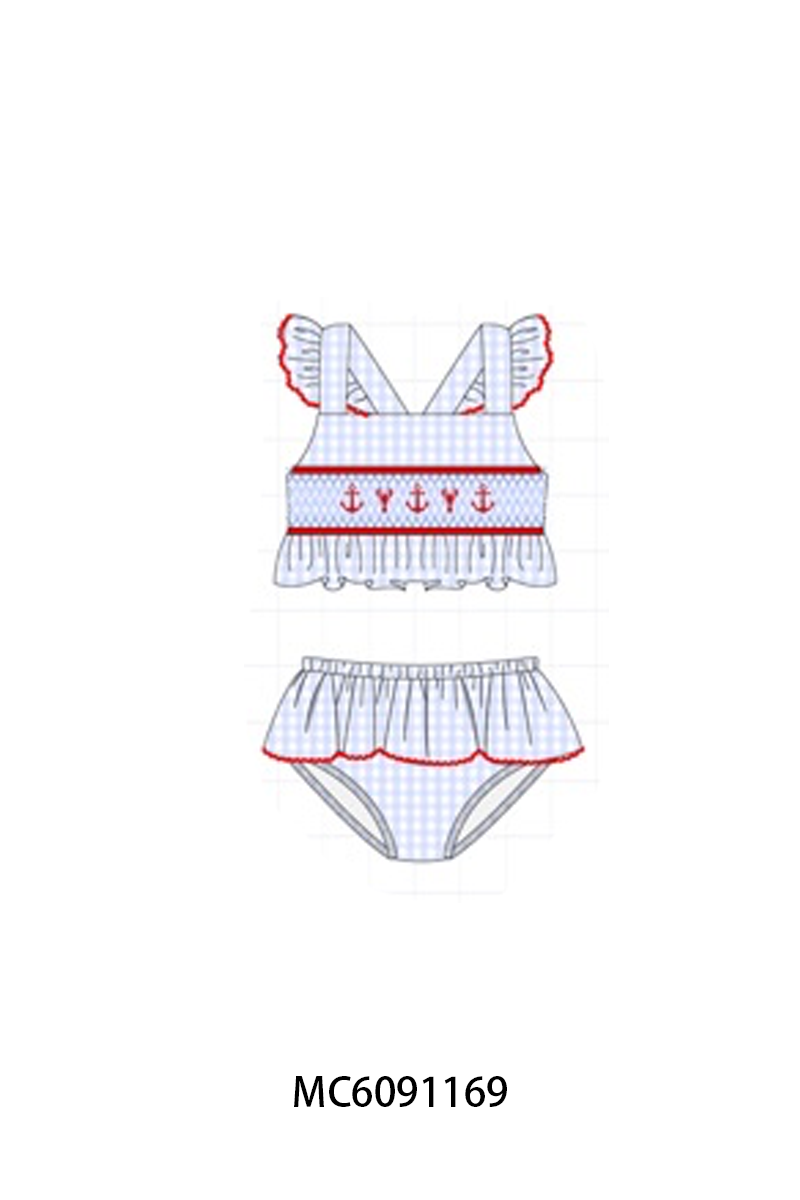 PO107 Lobster anchor smocked gingham collection  ETA MARCH
