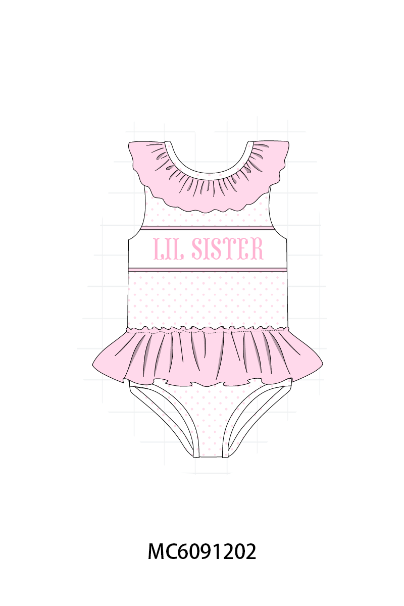 PO107 Pink&blue LIL SISTER embroidery collection  ETA MARCH