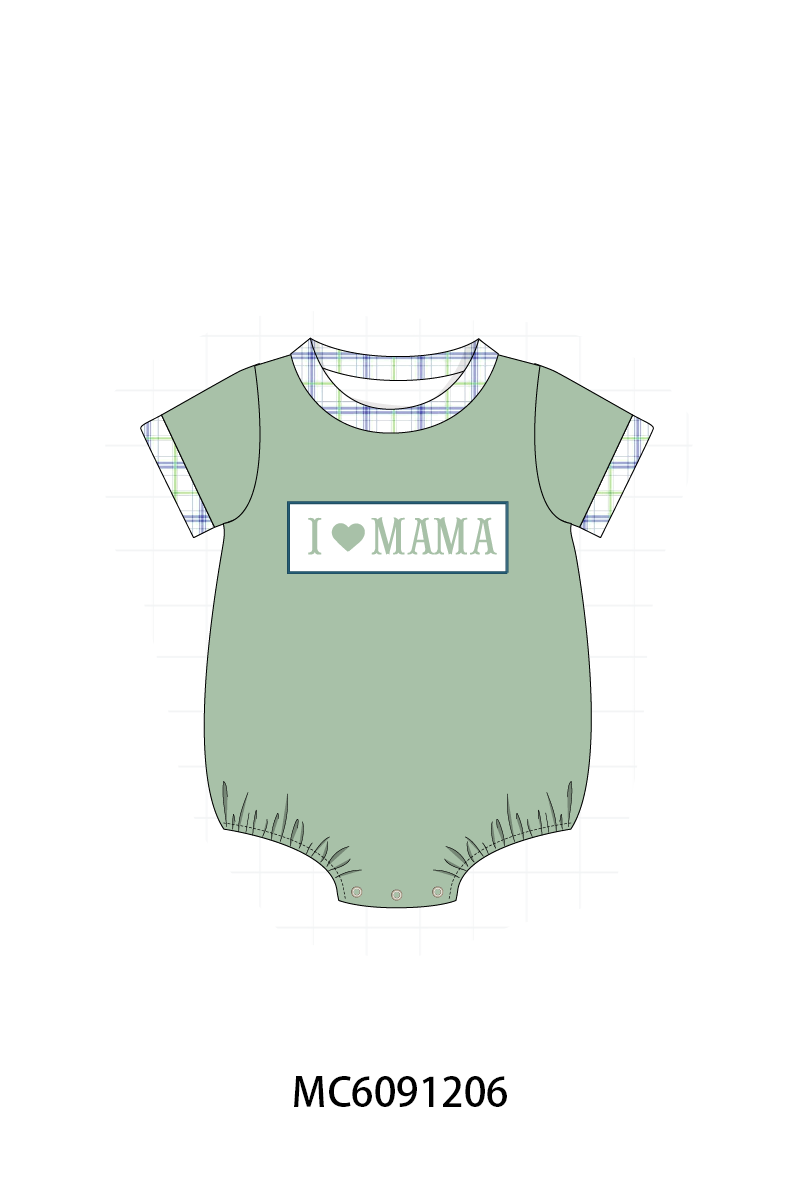 PO107 Pink&sage I love MAMA embroidery floral collection  ETA MARCH