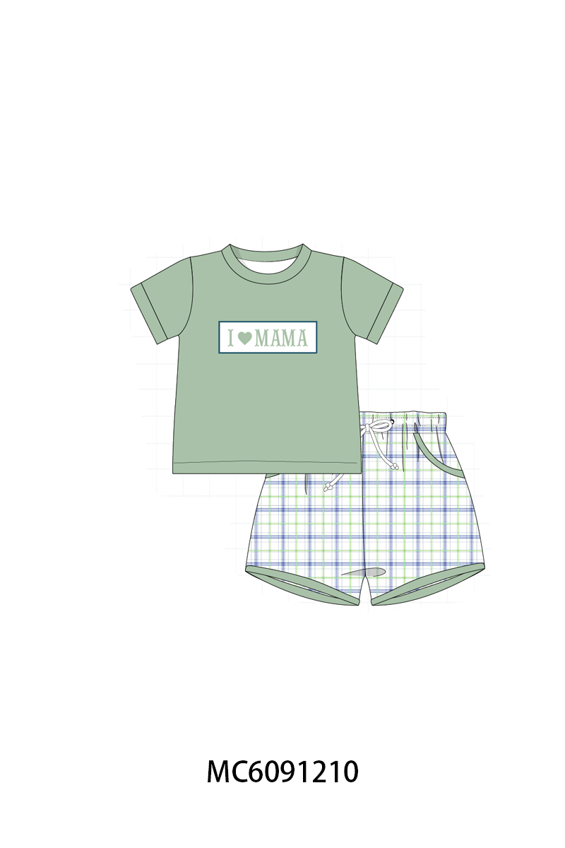 PO107 Pink&sage I love MAMA embroidery floral collection  ETA MARCH