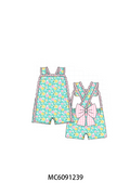 PO107 Green floral ruffle gingham collection  ETA MARCH