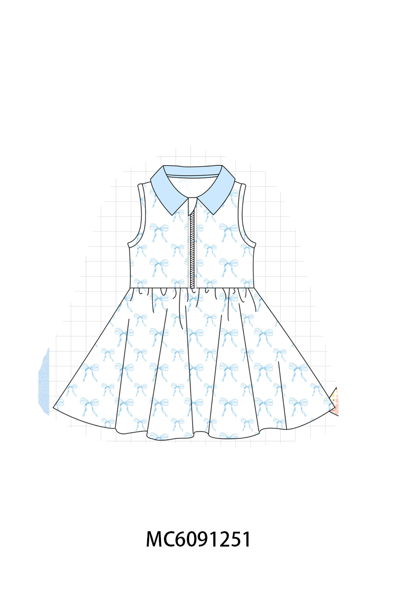 PO107 Multicolored bow floral camo zipper dress collection  ETA MARCH