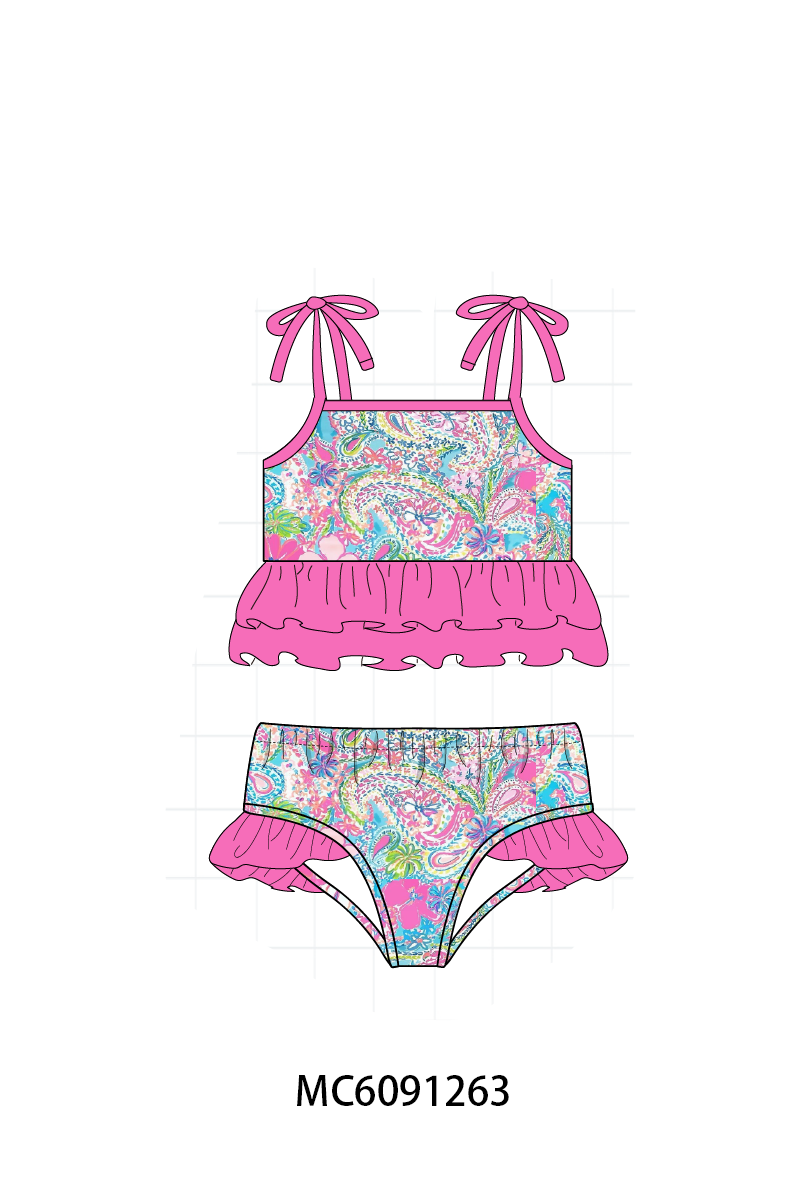 PO107 Magenta lilly floral ruffle collection  ETA MARCH