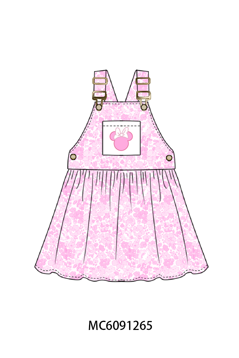 PO107 Pink character embroidery floral denim collection  ETA MARCH