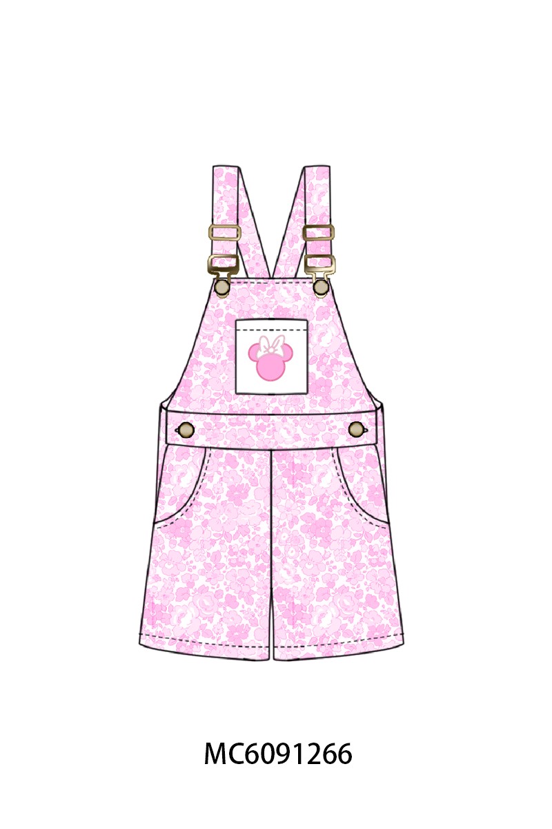 PO107 Pink character embroidery floral denim collection  ETA MARCH