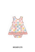 PO107 Coral checkered floral bamboo collection  ETA MARCH