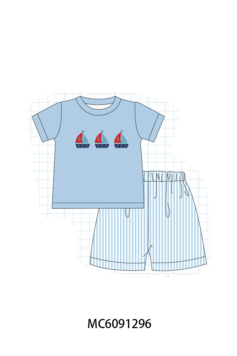 PO107 Pink&blue floral sailboat collection  ETA MARCH