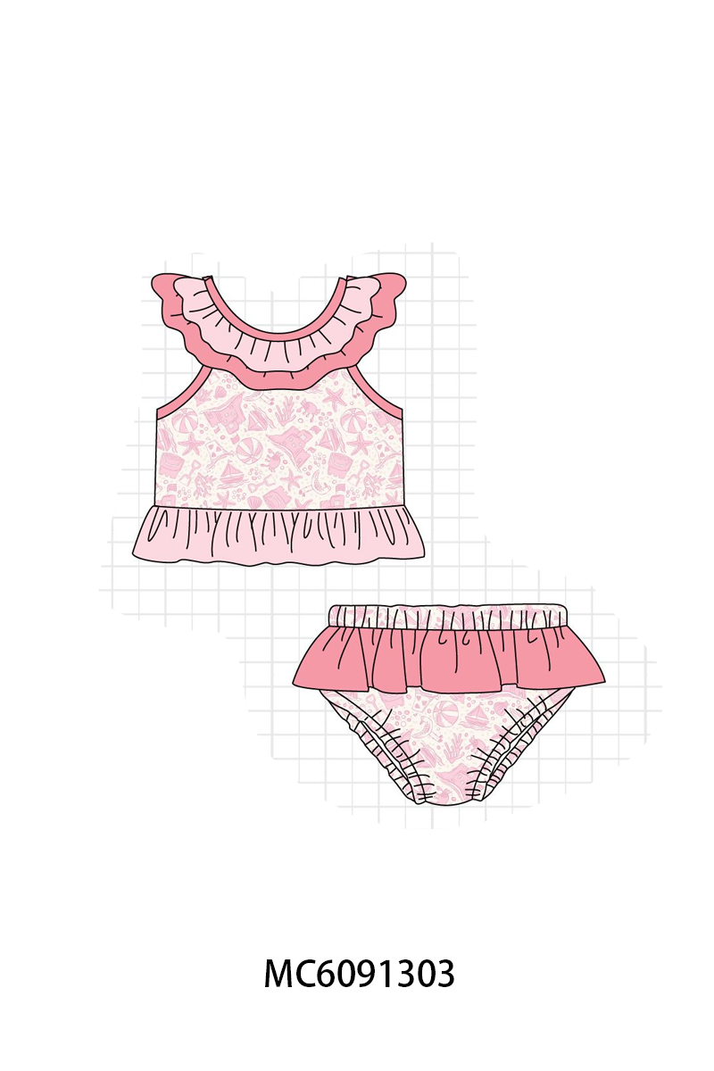 PO107 Blue&coral starfish swimsuit collection  ETA MARCH