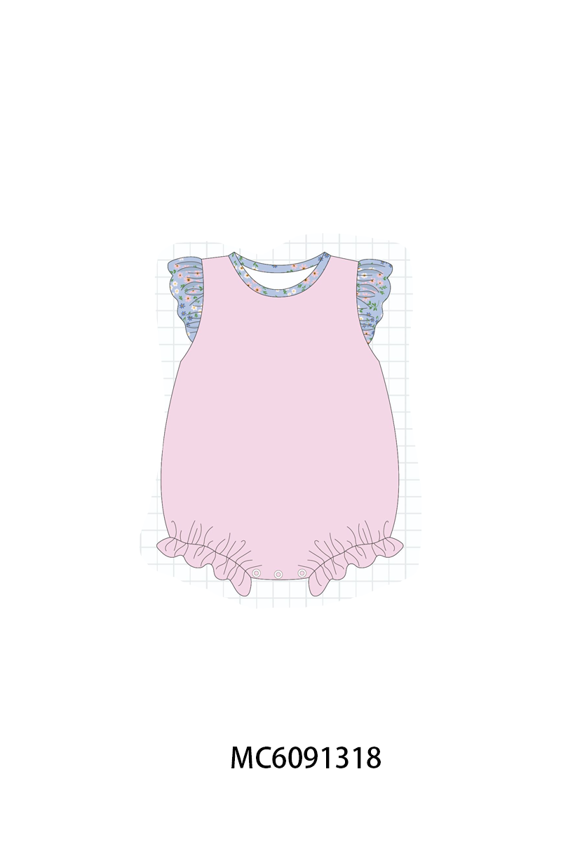 PO107 Pink floral print ruffle collection  ETA MARCH