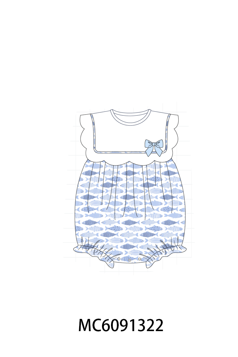 PO107 Blue fish print collection  ETA MARCH