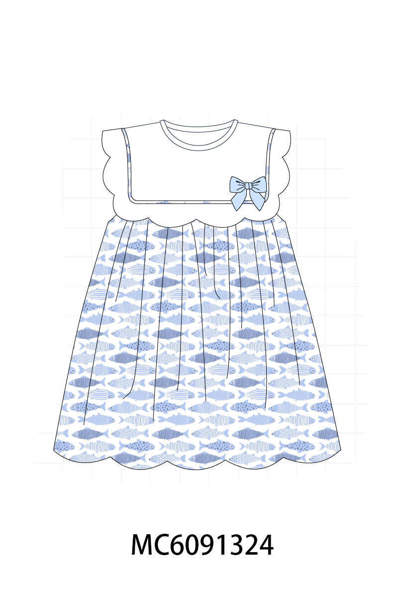 PO107 Blue fish print collection  ETA MARCH