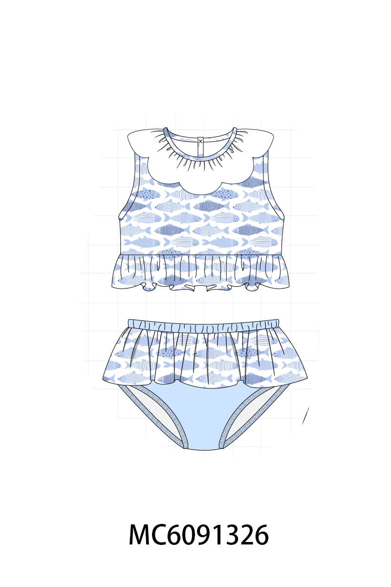 PO107 Blue fish print collection  ETA MARCH